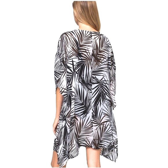 Dotti Swimwear Paradise Palms Chiffon Grommet Tunic Coverup Bathing Suit Cover - Picture 11 of 11